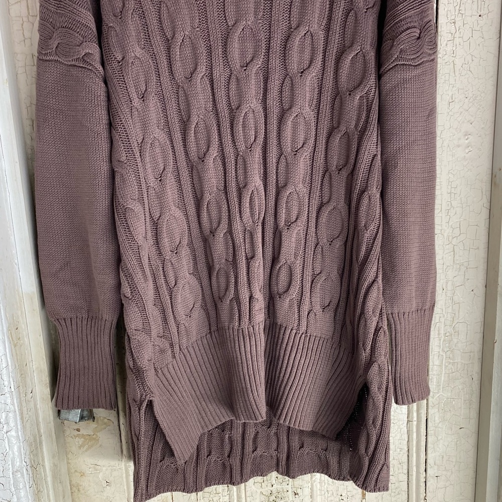 Chunky Cable Knit Split Hem Oversized Sweater Dre… - image 7